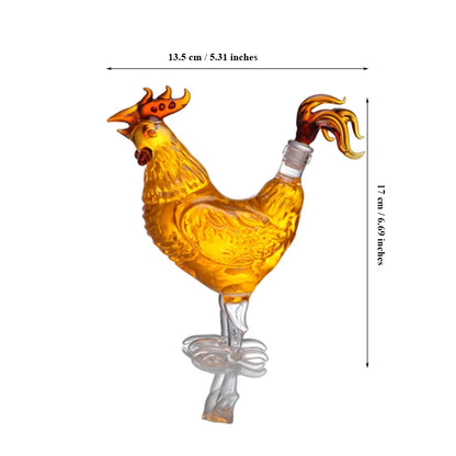 Chicken Glass Decanter