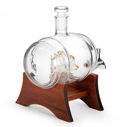 Barrel Glass Decanter