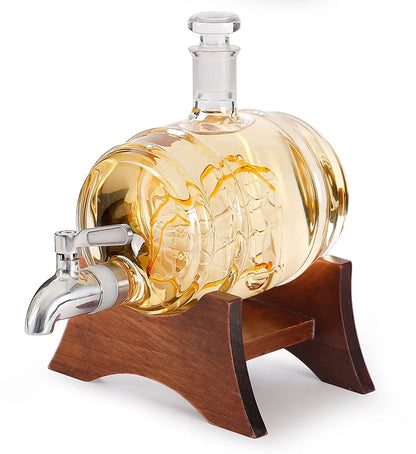 Barrel Glass Decanter