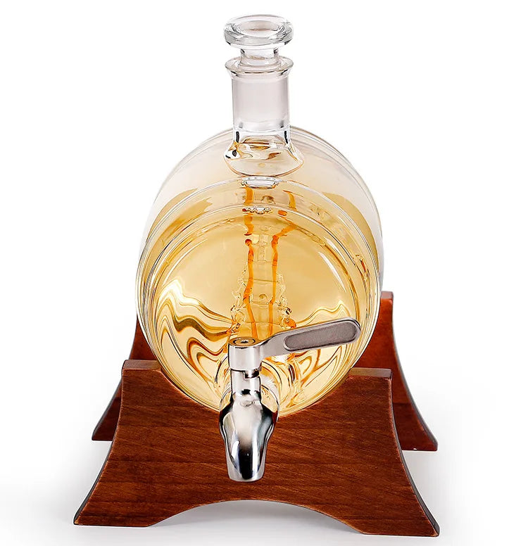 Barrel Glass Decanter