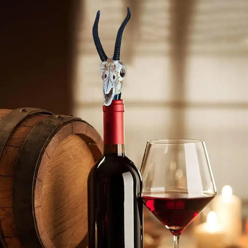 Antelope Skull Wine Stopper