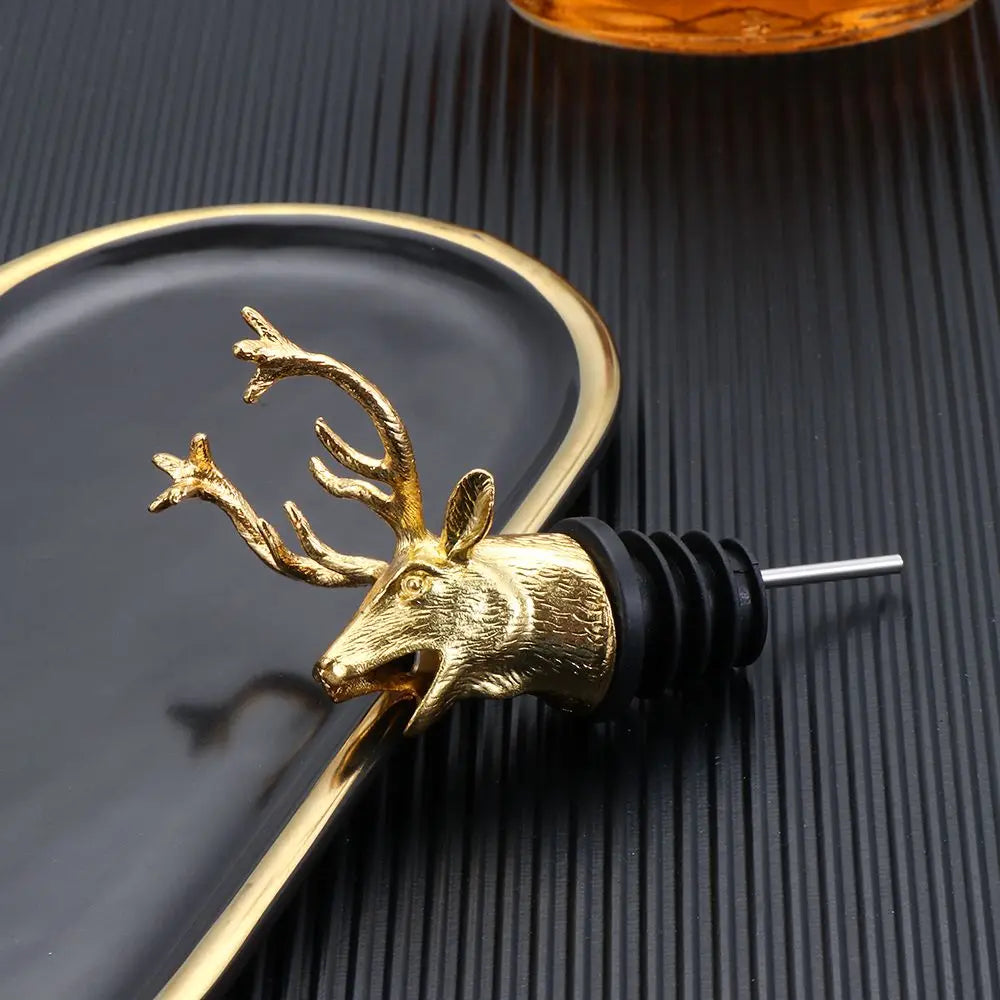 Antelope Wine Stopper Gold