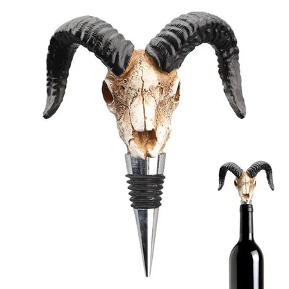 Buffalo Skull Wine Stopper