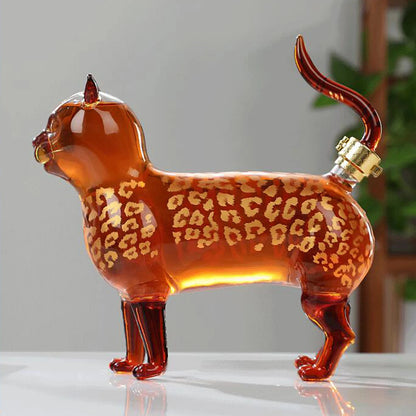 Cat Glass Decanter