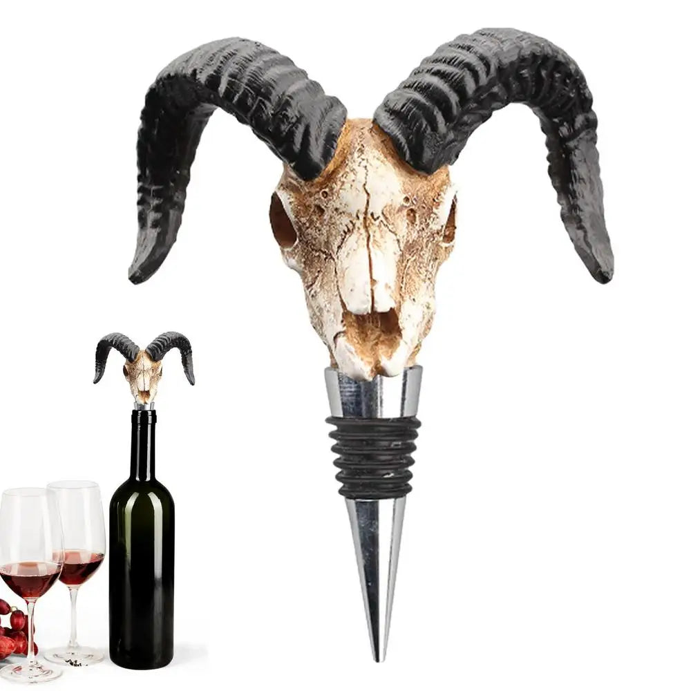 Buffalo Skull Wine Stopper