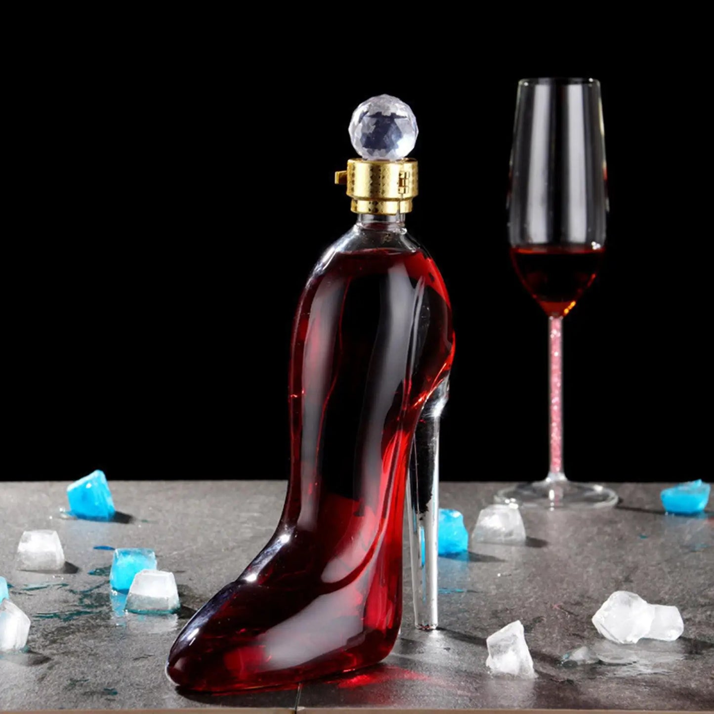 High Heels Glass Decanter