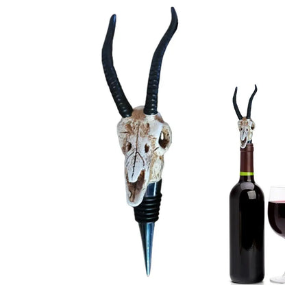 Buffalo Skull Wine Stopper