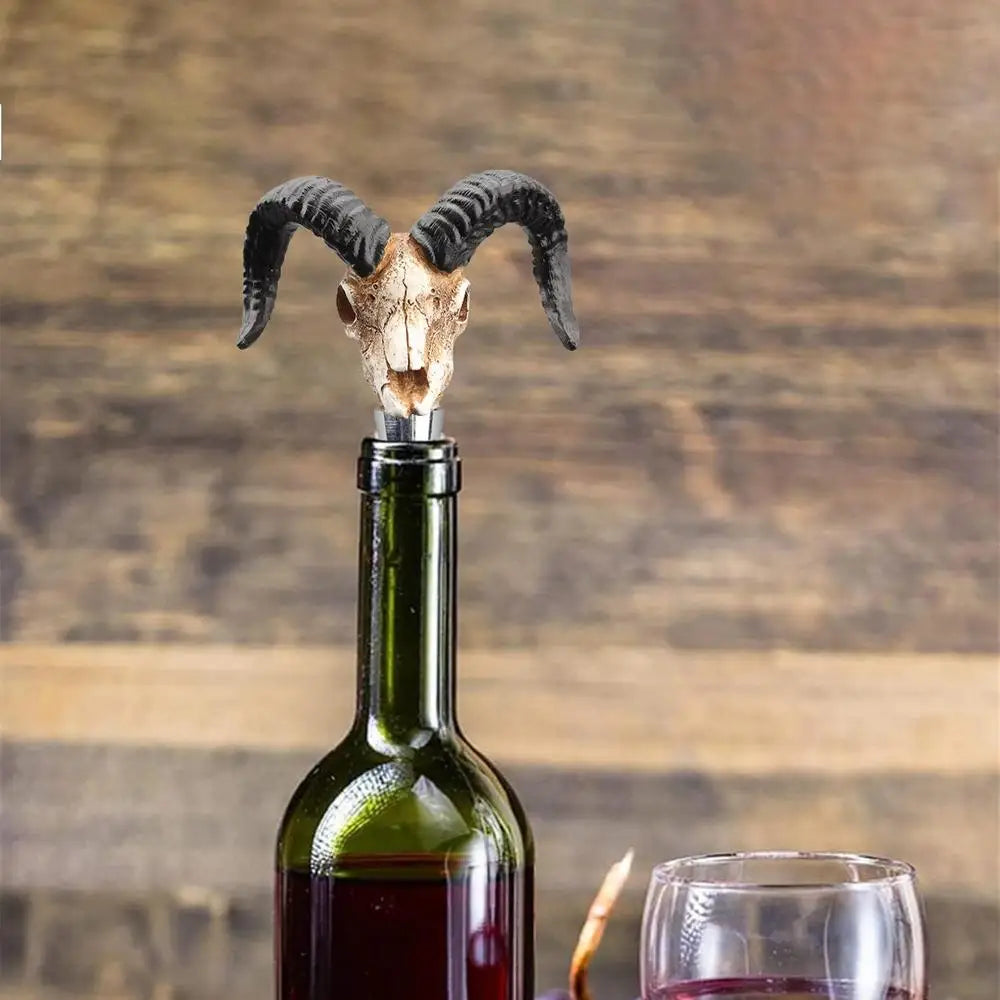 Buffalo Skull Wine Stopper