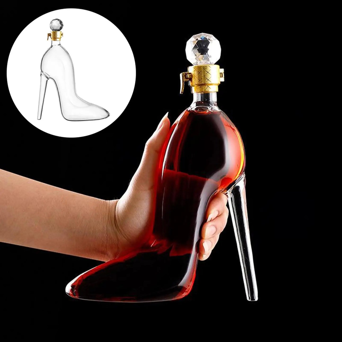 High Heels Glass Decanter