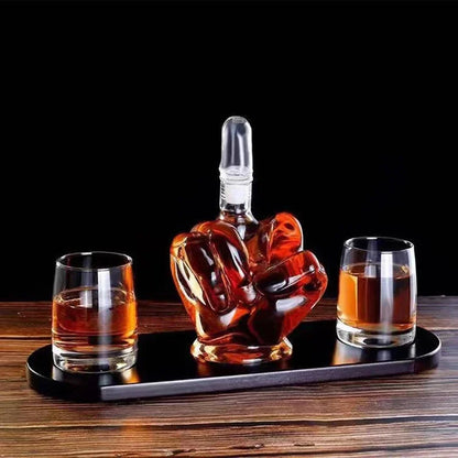 Finger Shaped Glass Decanter