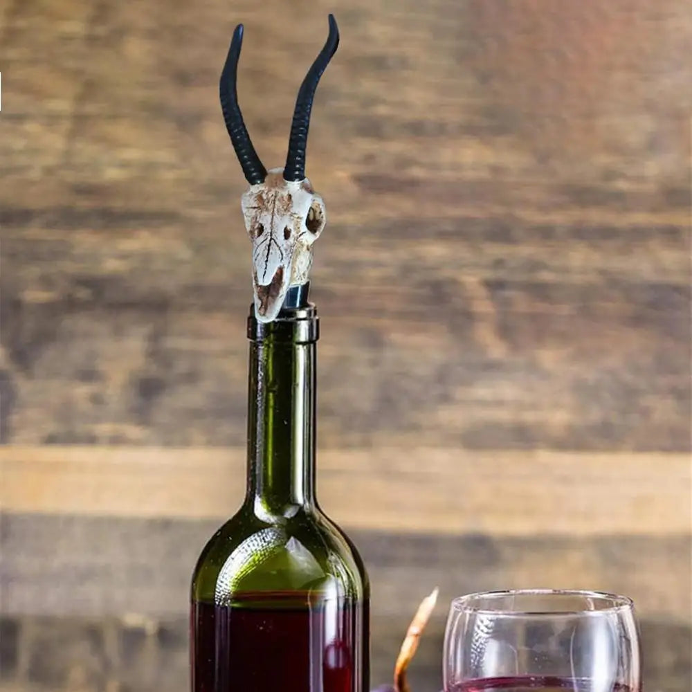 Buffalo Skull Wine Stopper