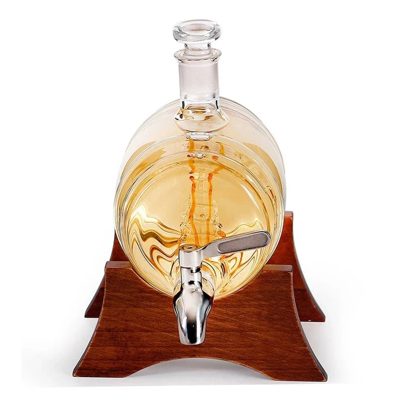 Barrel Glass Decanter