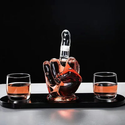 Finger Shaped Glass Decanter