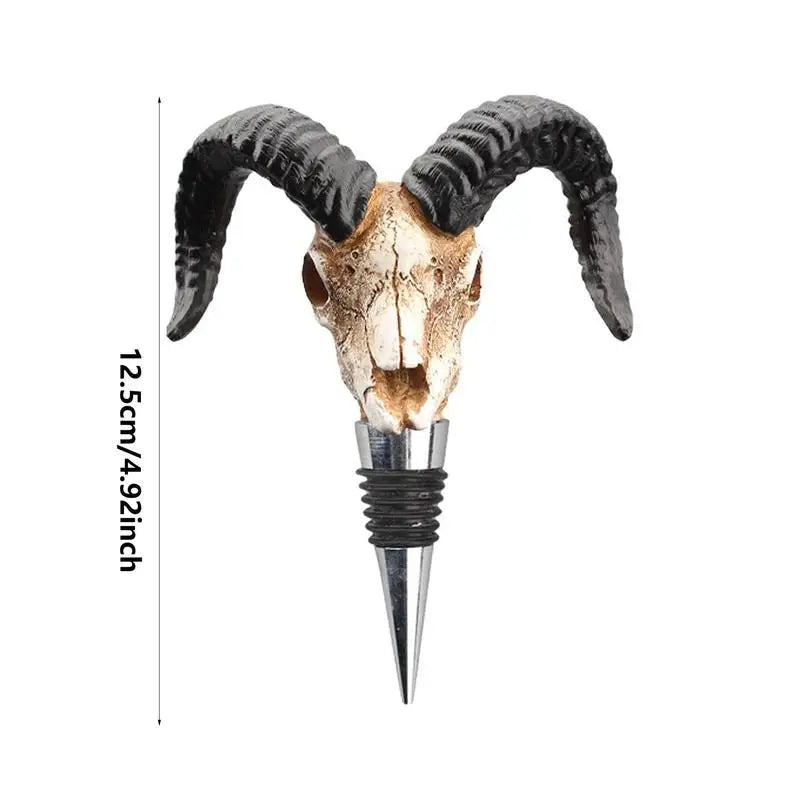 Buffalo Skull Wine Stopper